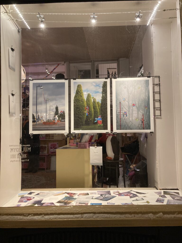 Studio Boter, etalage met drie foto's van Hobbe Hollands